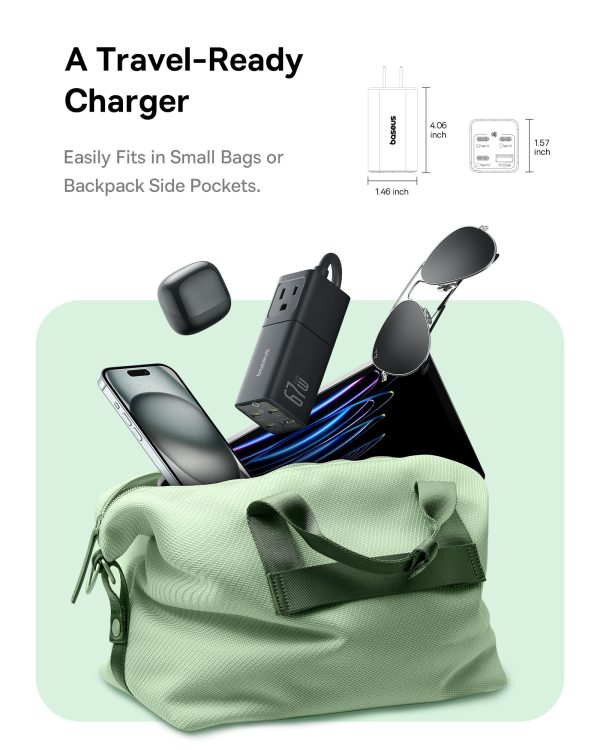 Baseus 67W GaN6 Power Station Detachable Portable Charger-9