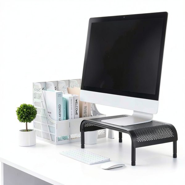 Staples TECH Steel Monitor Stand Ergonomic Adjustable Height-3