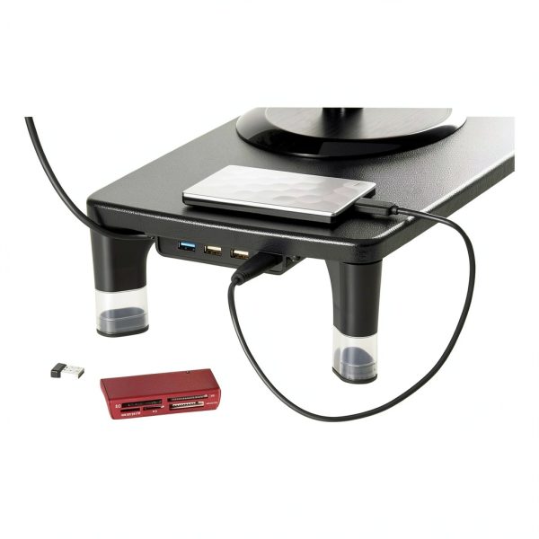 Monitor Stand with USB Hub Height Adjustable MS100B Black-8