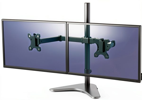 Pavo Dual Monitor Stand Free Standing VESA Mount-1