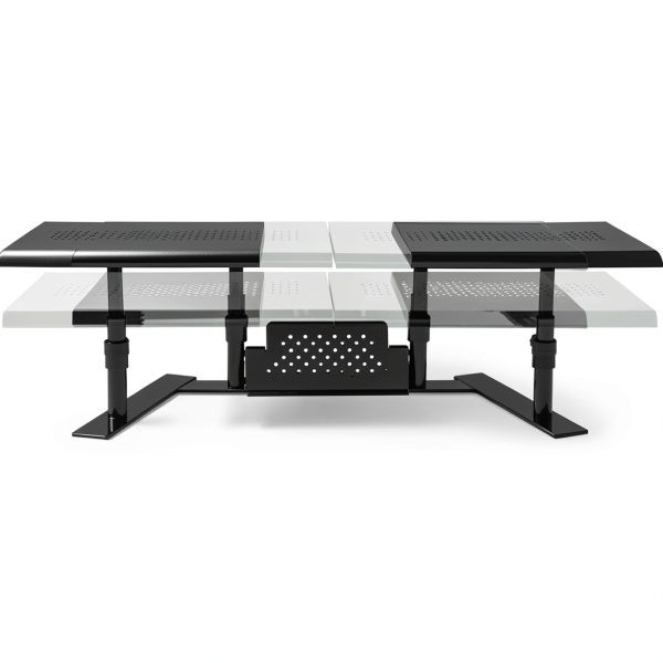 Allsop ErgoTwin Dual Monitor Stand Adjustable Height Metal-9