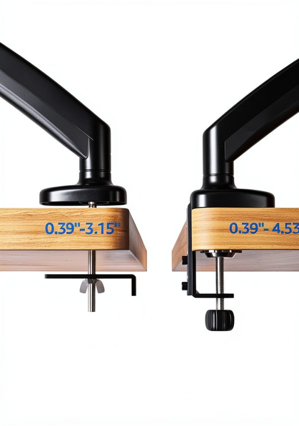 MOUNTUP Monitor Arm Full Motion Black White Desk Mount-4
