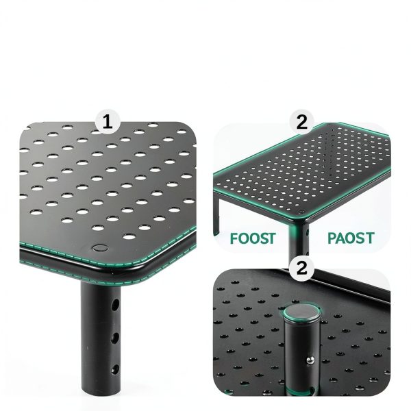 Furwoo Monitor Stand Height Adjustable Metal Platform Black-3