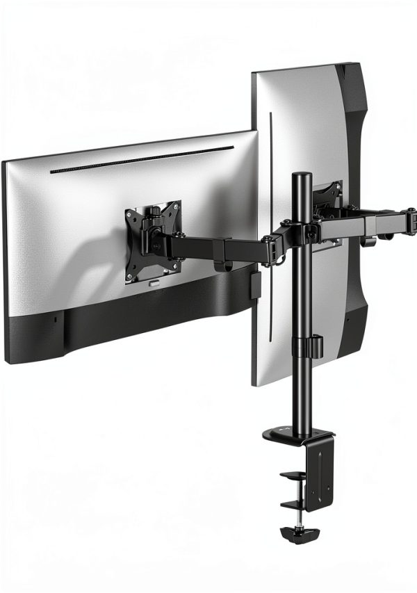 ACGAM Dual Monitor Arm Steel Mount VESA 100x75 Ergonomic-0
