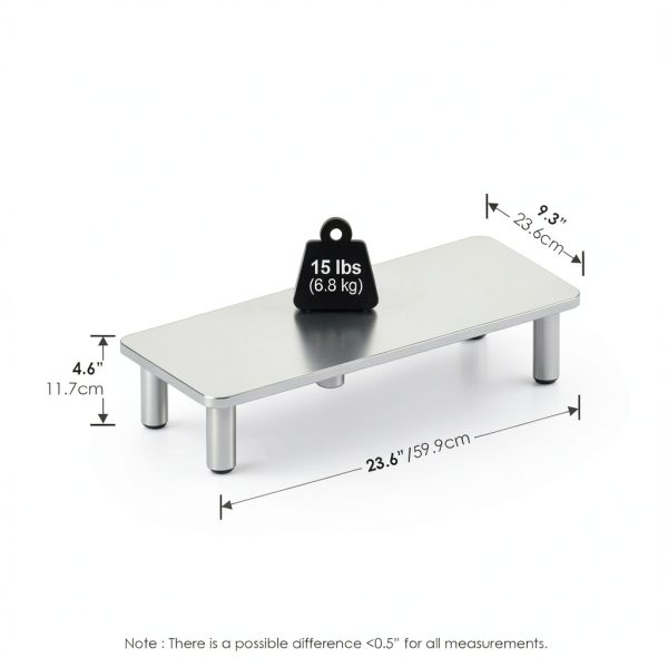 Furinno Monitor Stand Riser Soft Edge Desk Fit Home Office-2