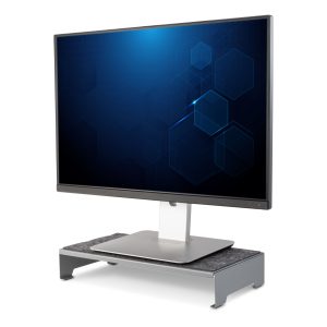 TechStyle Steel Monitor Stand Ergonomic Design Under Storage-0