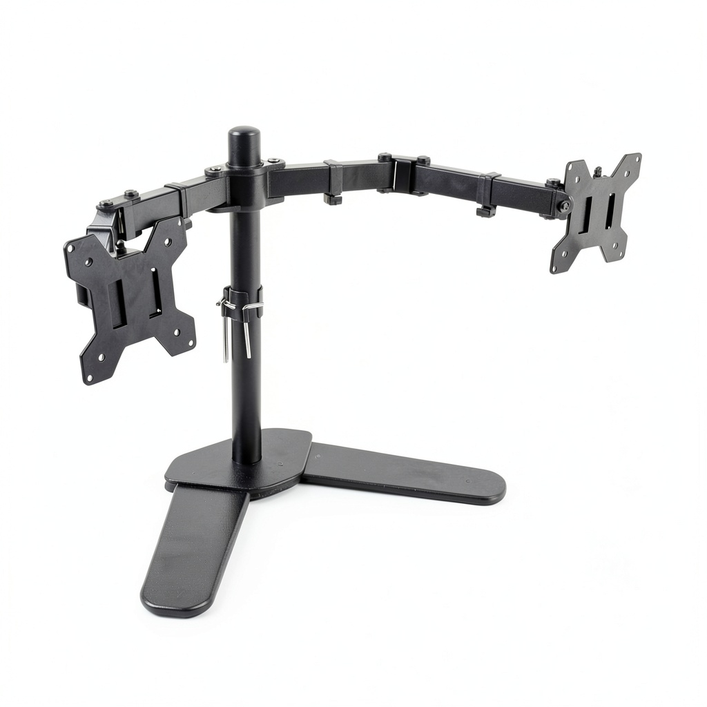 Cables Direct Dual Monitor Stand setup on a modern desk