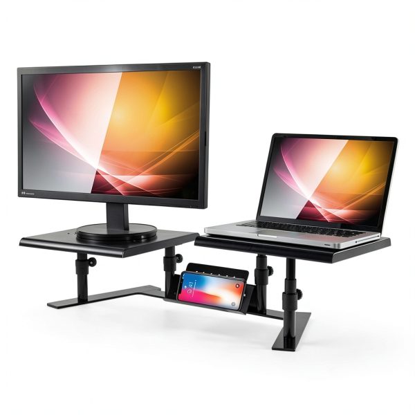 Allsop ErgoTwin Dual Monitor Stand Adjustable Height Metal-3