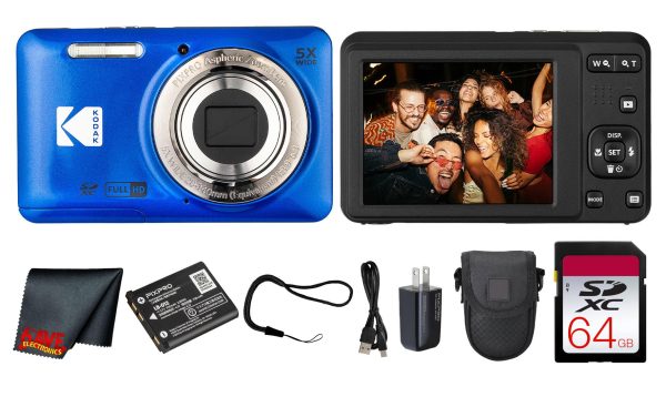 Kodak PIXPRO FZ55 Digital Camera Bundle 16MP 5x Zoom-0