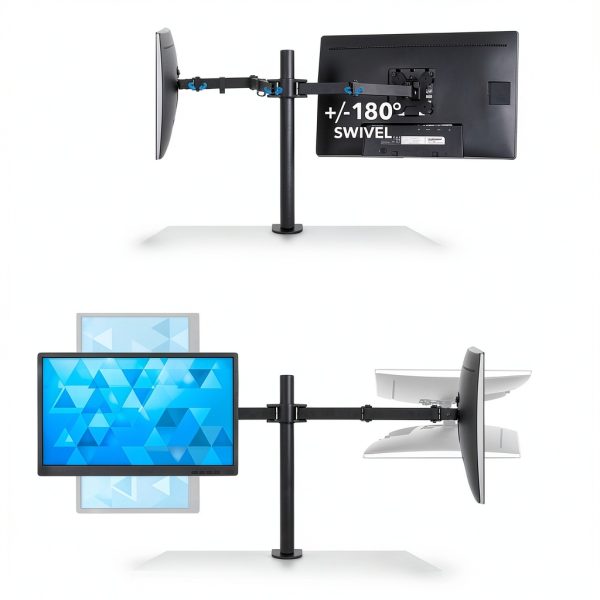 Pavo Dual Monitor Mount Full Motion Ergonomic Desk Stand-3