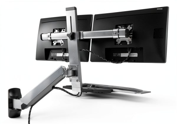 Pavo Dual Monitor Workstation Ergonomic Height Adjustable-8