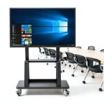 Pavo Mobile TV Cart Sturdy Metal Frame Movable Display Stand-0