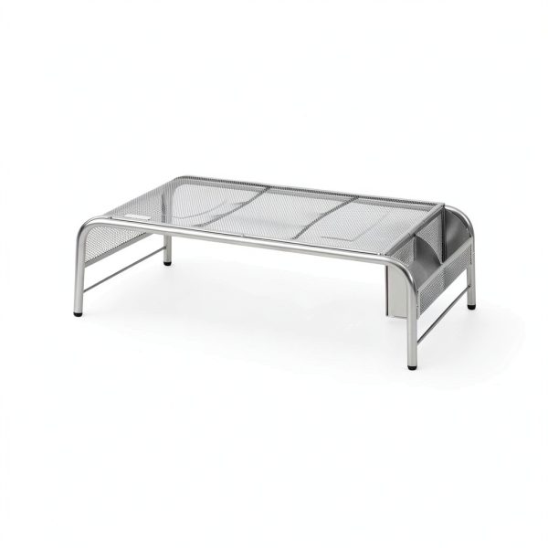 Pavo Monitor Stand Black Silver Ergonomic Desktop Organizer-2
