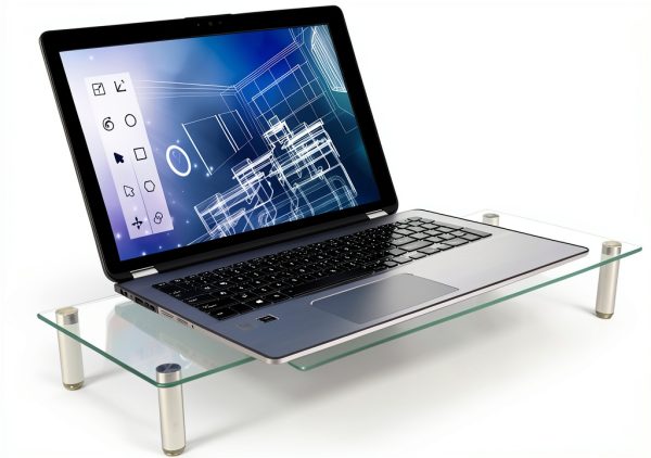 Mount-It Monitor Riser Glass Aluminum Ergonomic Workspace-1