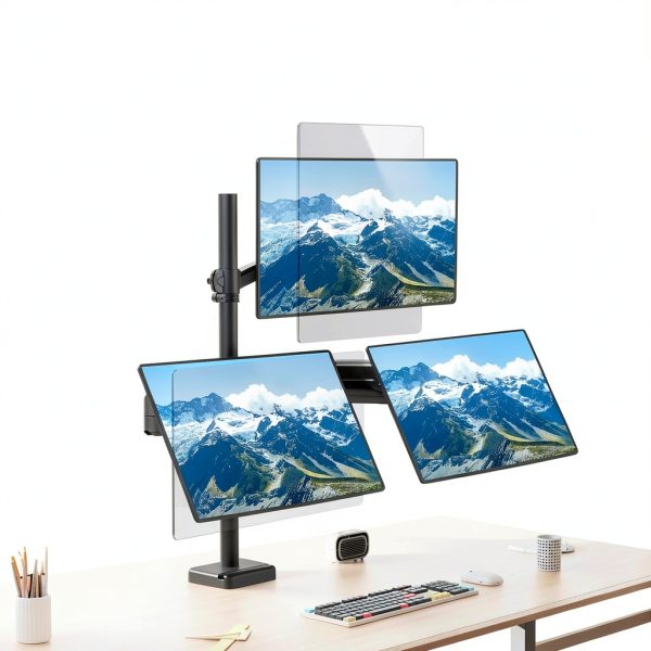Pavo Triple Monitor Arm Full Motion Ergonomic Desk Mount-4