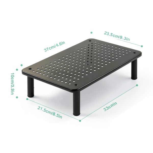 Furwoo Monitor Stand Height Adjustable Metal Platform Black-1