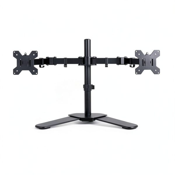Cables Direct Dual Monitor Stand Heavy Duty Freestanding-4