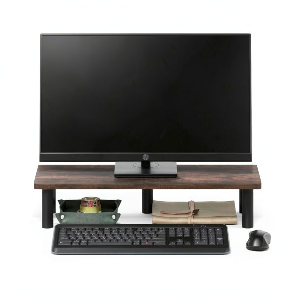Furinno Monitor Stand Riser Soft Edge Desk Fit Home Office-3