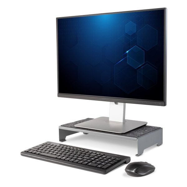 TechStyle Steel Monitor Stand Ergonomic Design Under Storage-1