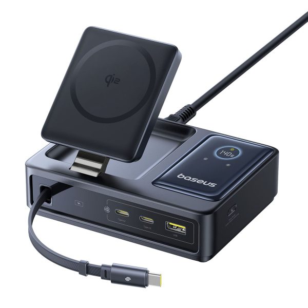 Baseus 140W Desktop Charger GaN 5 Ports Wireless Charging-0