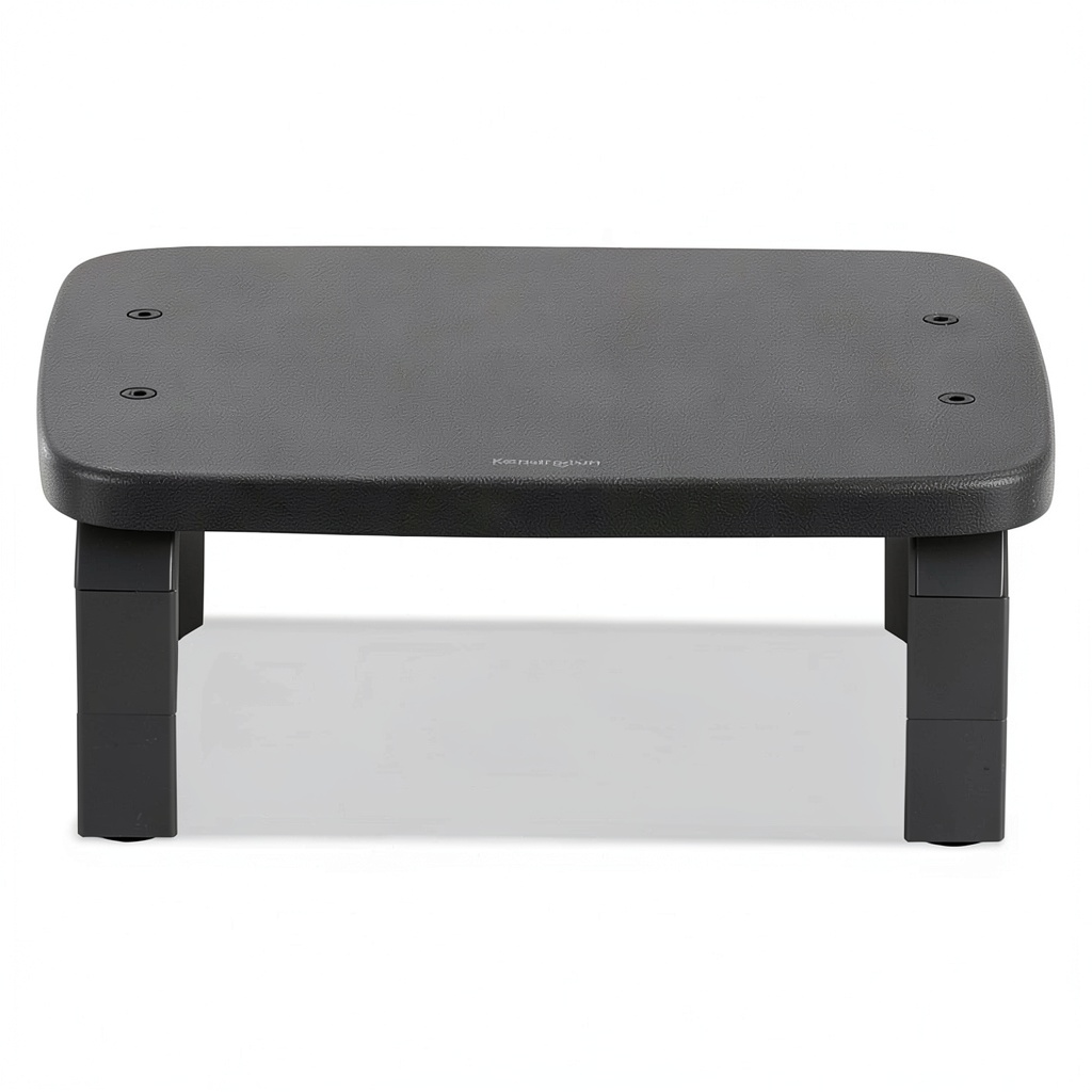 Kensington SmartFit Monitor Stand on a cluttered desk
