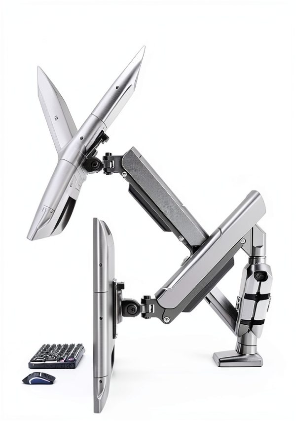 Pavo Dual Monitor Arm Aluminum 360 Rotation Desk Mount-4