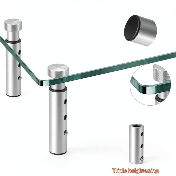 KKToner Glass Monitor Stand Height Adjustable Home Office-3