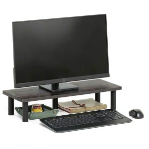 Furinno Monitor Stand Riser Soft Edge Desk Fit Home Office-0