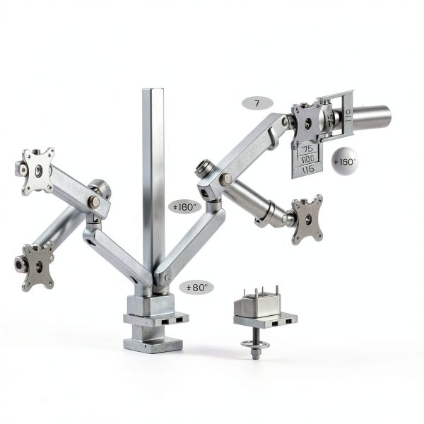 Amer Mounts HYDRA2B Dual Monitor Arm Heavy Duty Spring-7