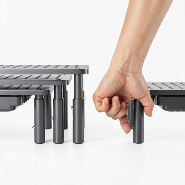 Staples TECH Adjustable Ergonomic Monitor Stand with Drawer-1