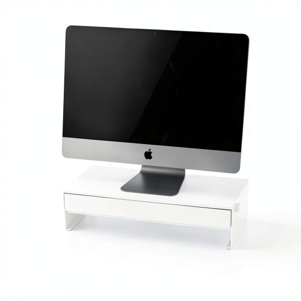 Pavo Monitor Stand Black White Gaming Controller Storage-7