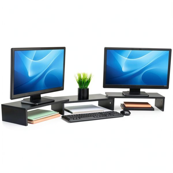 Mind Reader Adjustable Dual Monitor Stand Ergonomic MDF-0