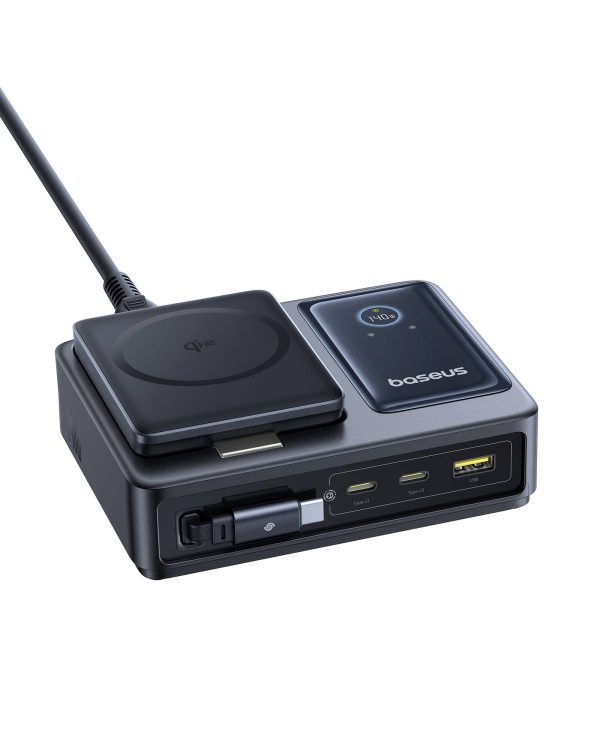 Baseus 140W Desktop Charger GaN 5 Ports Wireless Charging-1