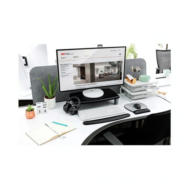 3M Adjustable Monitor Stand Ergonomic Height Stacking-1