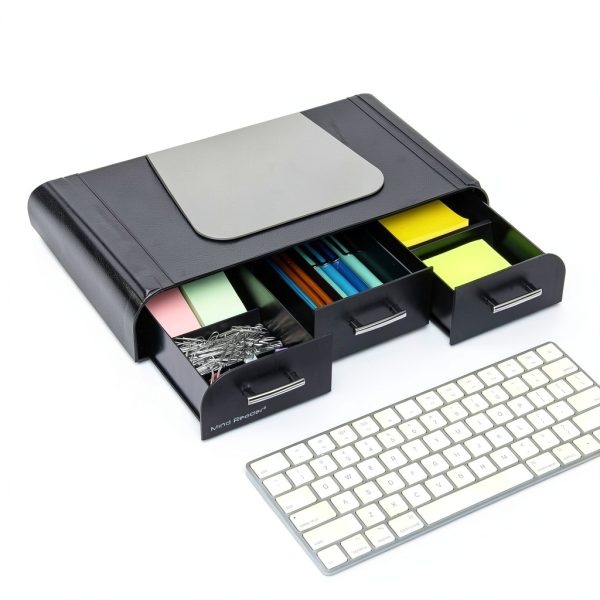 Anchor Ergonomic Monitor Stand with Drawers Office Organizer-5