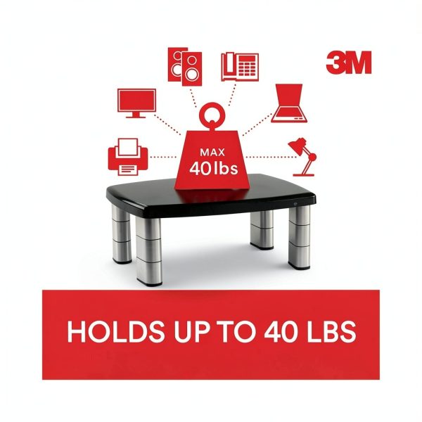 3M Adjustable Monitor Stand Ergonomic Height Stacking-8