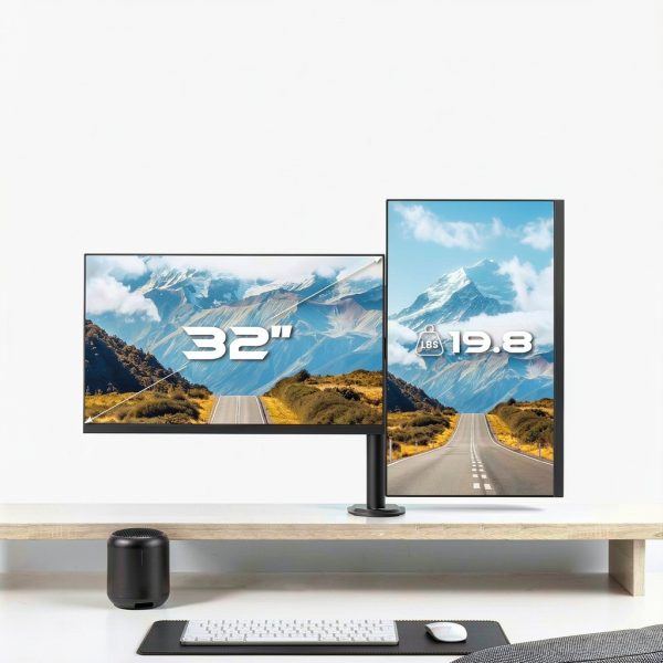 ACGAM Dual Monitor Arm Steel Mount VESA Desk Clamp-10