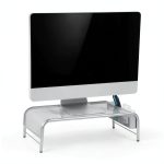 Pavo Monitor Stand Black Silver Ergonomic Desktop Organizer-0