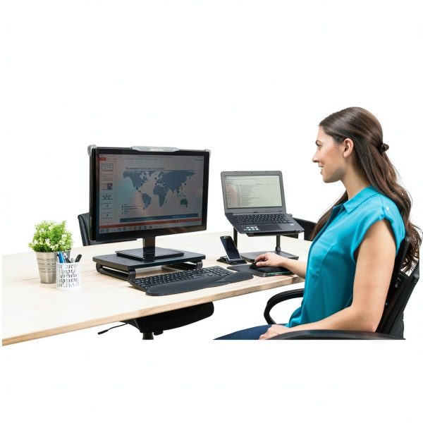 Kensington Monitor Stand Ergonomic Height Adjustable Office-7