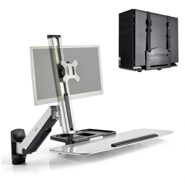 Pavo Wall Mount Sit Stand Monitor Arm Ergonomic Workstation-8