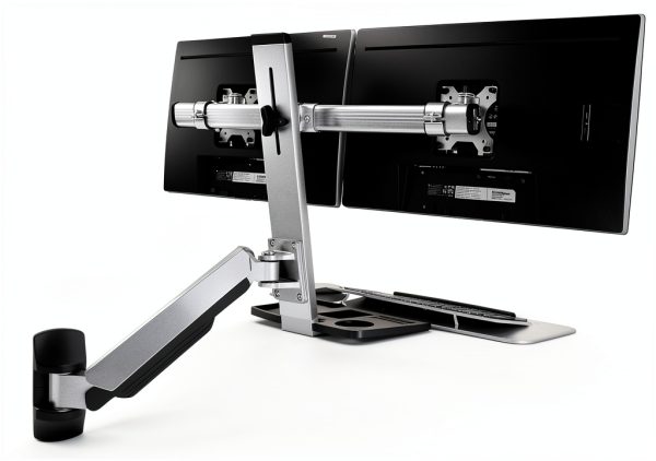 Pavo Dual Monitor Workstation Ergonomic Height Adjustable-1