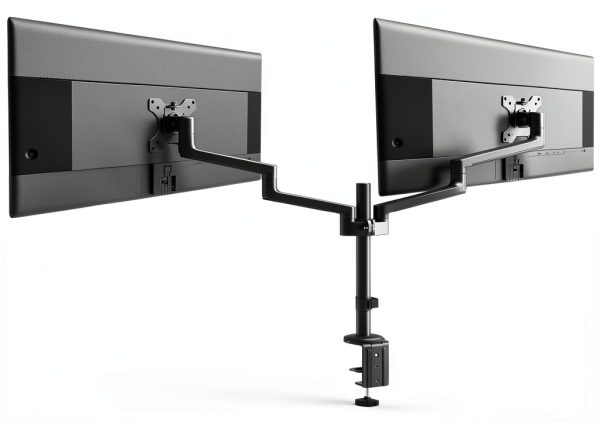 MSI PRO MT81D Dual Monitor Stand Aluminum Black 3-Year-1