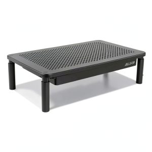 Allsop Metal Monitor Stand Tri Level Ergonomic Storage-0