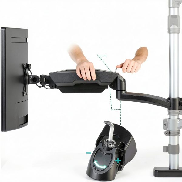 Pavo Triple Monitor Arm Full Motion Ergonomic Desk Mount-3