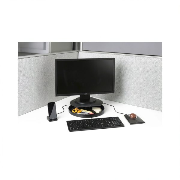 Kensington Monitor Stand Ergonomic SmartFit Spinning Storage-8