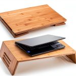 Bamboo Monitor Stand Ergonomic Desk Accessory for-0
