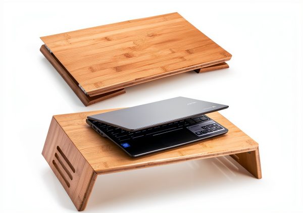 Bamboo Monitor Stand Ergonomic Desk Accessory for-0
