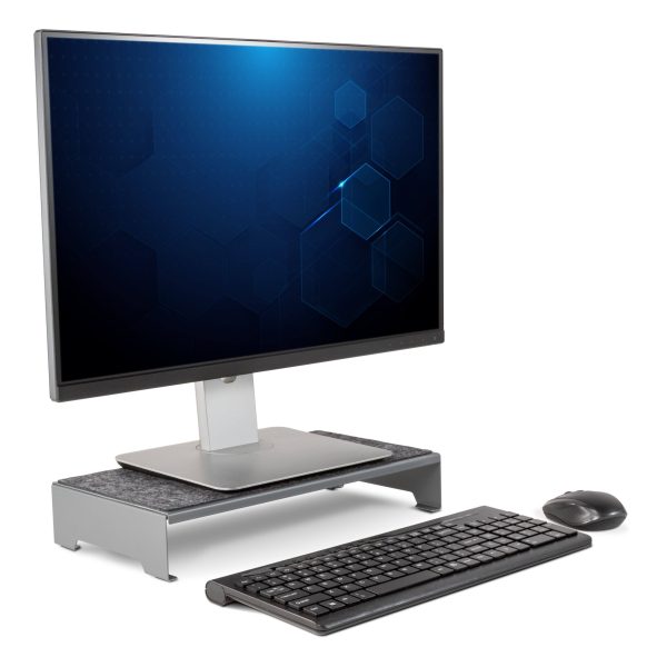 TechStyle Steel Monitor Stand Ergonomic Design Under Storage-2