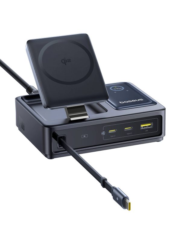 Baseus 140W Desktop Charger GaN 5 Ports Wireless Charging-2