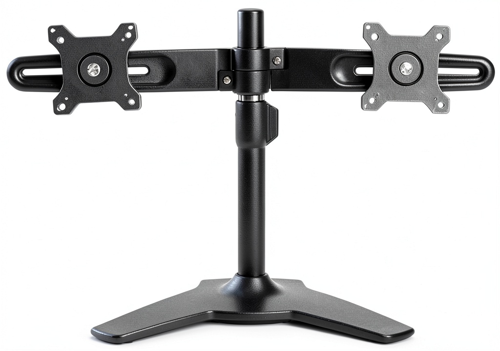 Planar Dual Monitor Stand mounted on a modern office desk
